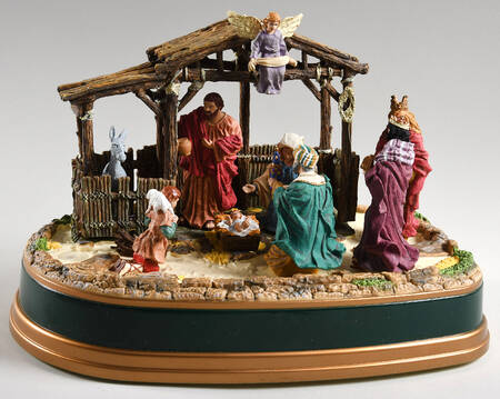 Animated Tabletop Vignette Scenes Away In The Manger - Boxed