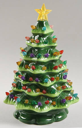 Nostalgic Trees 9 In. Green & Multicolor Tree - Boxed