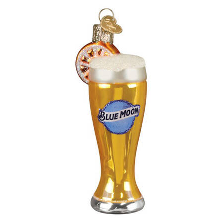 Wine, Spirits & More Glass Of Blue Moon Beer - No Box