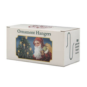 Ornaments Accessories Green Ornament Hangers Box Of 100 - Boxed