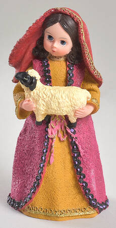 Madame Alexander Nativity (Resin) Shepherdess With Lamb - Boxed