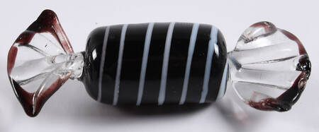 Candy Pieces Purple Cylinder W/ White Stripes - No Box
