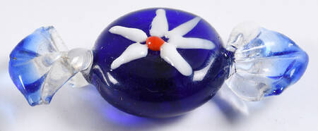 Candy Pieces Round Blue White Star - No Box