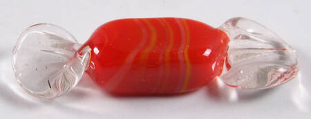Candy Pieces Mini Red Yellow Clear Wrap - No Box