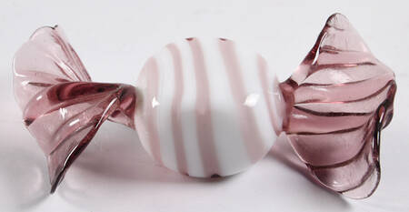 Candy Pieces White Muave Stripes Muave Wrap - No Box
