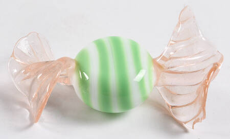 Candy Pieces White Green Stripes Pink Wrap - No Box
