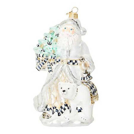 Crystal Palace Ornaments Santa And Polar Bear - Boxed