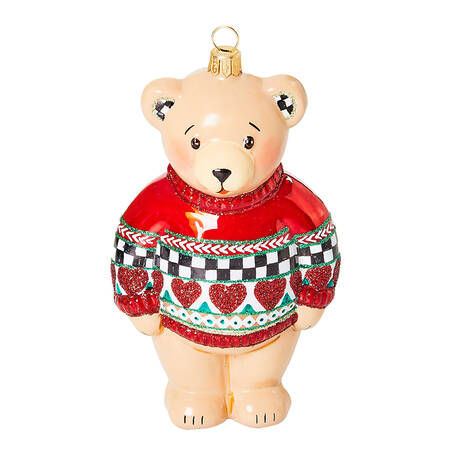 Cozy Christmas Ornaments Sweater Bear - Boxed