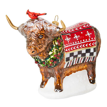 Cozy Christmas Ornaments Highland Cow - With Box