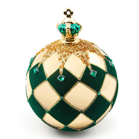 Emerald Luxe Ornaments Crown Jumbo Ball - Boxed