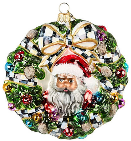 Annual Santa Wreath by MacKenzie-Childs