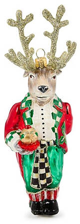 Check It Out Ornaments Reindeer Butler - With Box