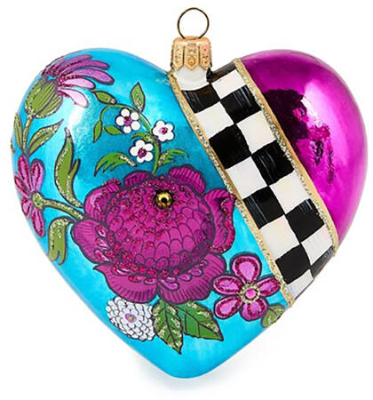 Floral Check Heart - Boxed