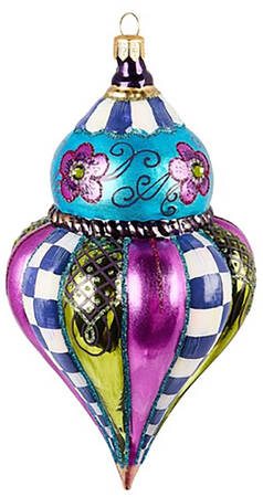 Floral Check Fluted Drop - With Box