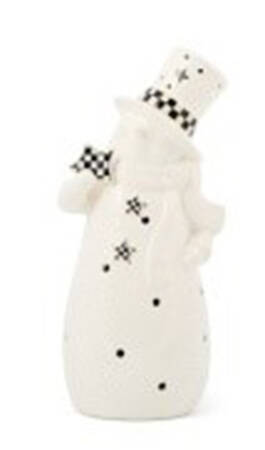 Courtly Noel Illuminated Snowman Figurine - Boxed