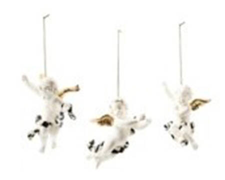 Courtly Noel Cherub Ornaments-Set Of 3 - Boxed