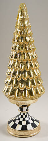 Courtly Noel Illuminated Glass Tree-Short - Boxed
