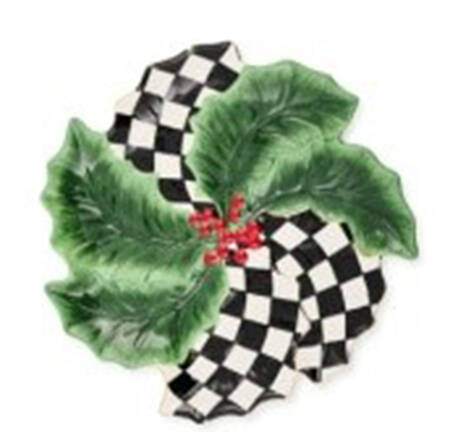 Holly Village Holly Leaf Serving Platter - Boxed