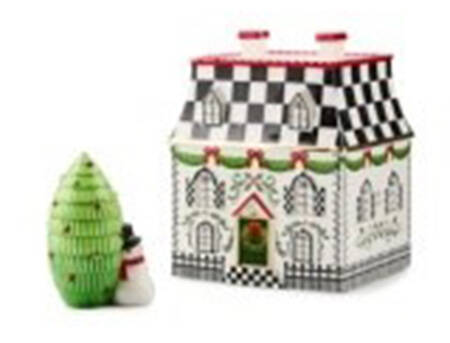 Holly Village Illuminated Villa & Tree - Boxed
