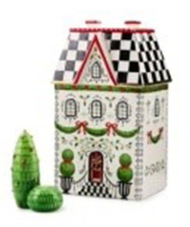 Holly Village Illuminated Cottage & Tree - Boxed