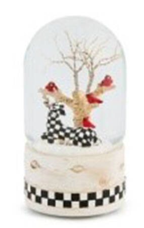 Farmhouse Holiday Table Decor Farmhouse Deer Snow Globe - Boxed
