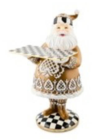 Farmhouse Holiday Table Decor Gingerbread Santa Butler - Boxed