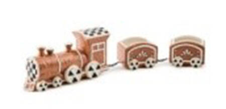Farmhouse Holiday Table Decor Gingerbread Train - Boxed