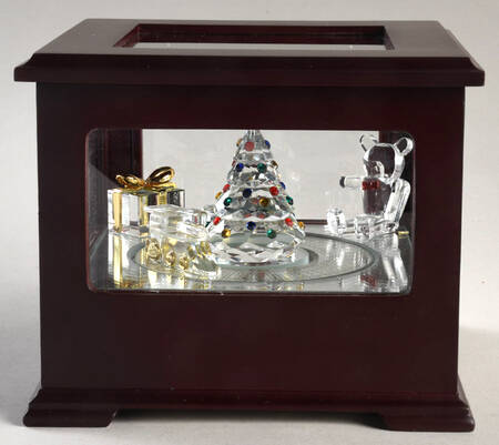 Plaid Tidings Christmas Tree With Train - Boxed