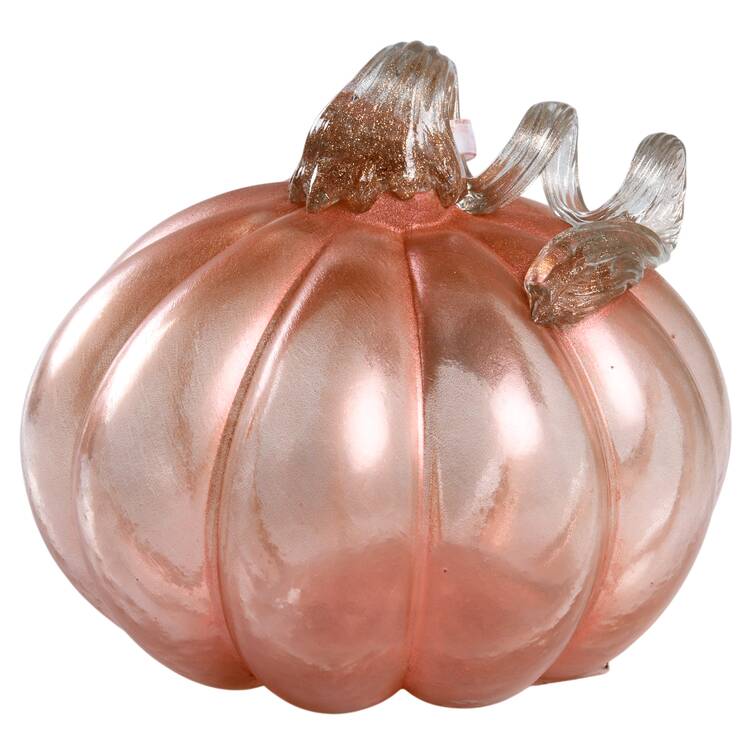Art Glass Pumpkins Red Translucent - No Box