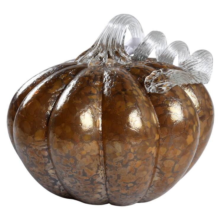 Art Glass Pumpkins Gold Glass - No Box