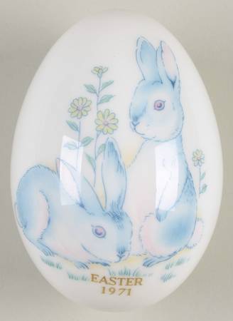 Noritake Easter Egg Bunnies-Blue - With Box