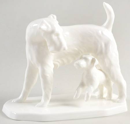Noritake Figurines Terrier & Pup - Boxed