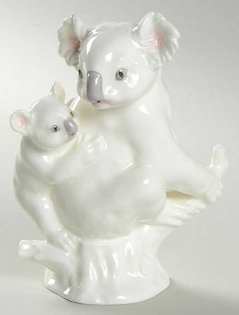 Noritake Figurines Koala And Cub-White - Boxed