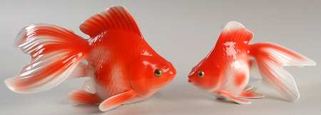 Noritake Figurines Goldfish-Pair - Boxed