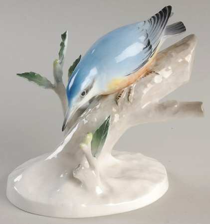Noritake Figurines Blue Bird On Branch - Boxed