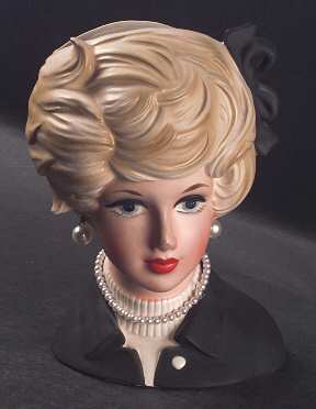 Napco Head Vases Black Jacket - No Box