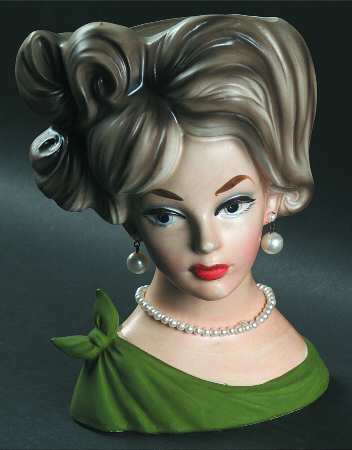 Napco Head Vases Gr Tied Dress - No Box