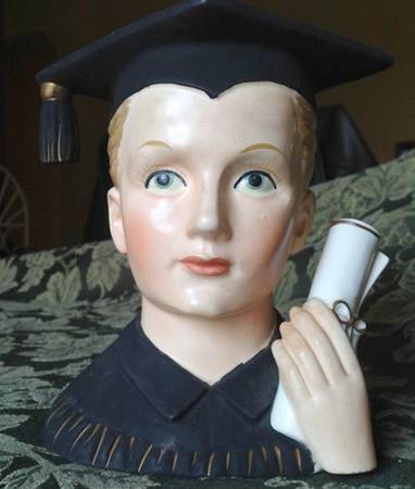 Napco Head Vases Boy Graduate - No Box