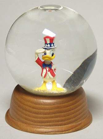 Disney Holiday Snowglobe Donald Duck-4th Of July - No Box