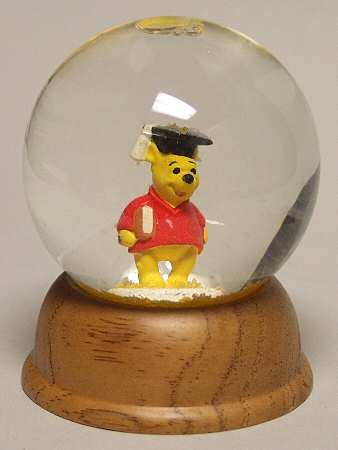Disney Holiday Snowglobe Winnie The Pooh-Grad Day - No Box