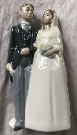 Nadal Porcelain Figurines Bride And Groom - Boxed