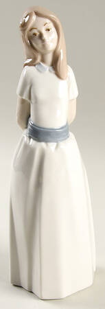 Nadal Porcelain Figurines Girl With Arms Behind Her Back - No Box