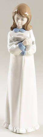 Nadal Porcelain Figurines Girl With Bunny - No Box