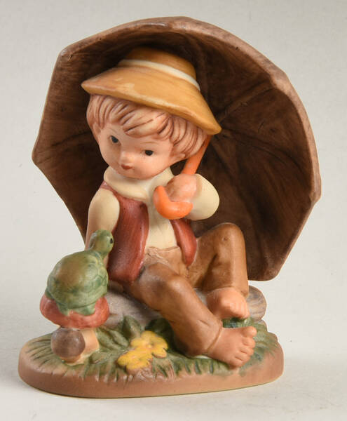 Napco Figurines and Giftware Boy And Turtle Under Umbrella - No Box