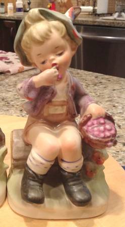 Napco Figurines and Giftware Boy W/ Berries - Boxed