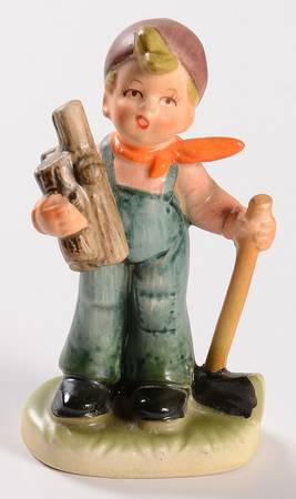 Napco Figurines and Giftware Boy With Axe And Logs - No Box