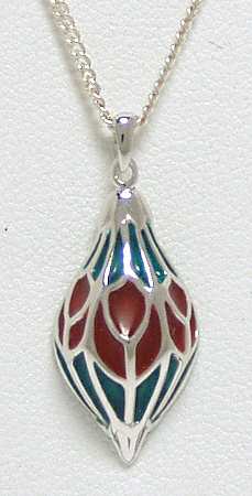 Nicole Barr Jewelry Plique A Jour Ornament Necklace - Boxed