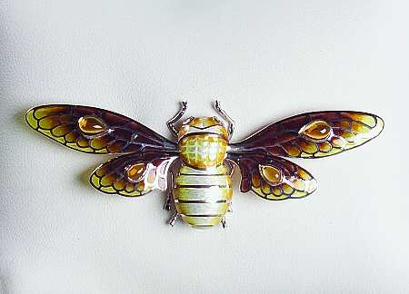 Nicole Barr Jewelry Bee-Diamond/Orange Citrine .087 Ct - Boxed