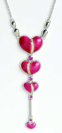 Nicole Barr Jewelry Heart Drop Red-Diamond - Boxed