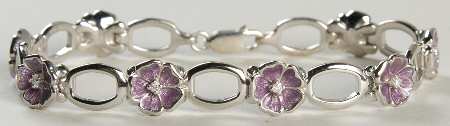 Nicole Barr Jewelry Daisy Purple-Diamond .14ct - Boxed